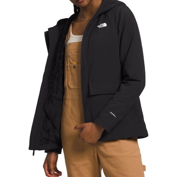 The North Face Shelbe Raschel Women's Hooded Fleece Jacket SZ L BLACK NWT $230 - Picture 2 of 9